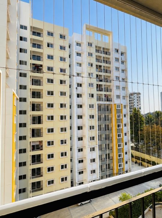 Bhagavan Enterprises 316 Grade Jindal Material invisible grill installed on Bangalore balcony